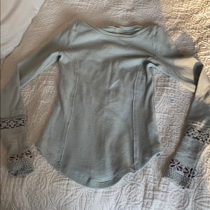 Free people thermal with detailed sleeves